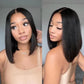 13x6 Front Lace Straight Bob Wig Full Thick Brazilian Virgin Hair Wig