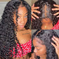 150% 13x6 Lace Wig Kinky Curly Virgin Human Hair Wigs Pre Plucked with Baby Hair