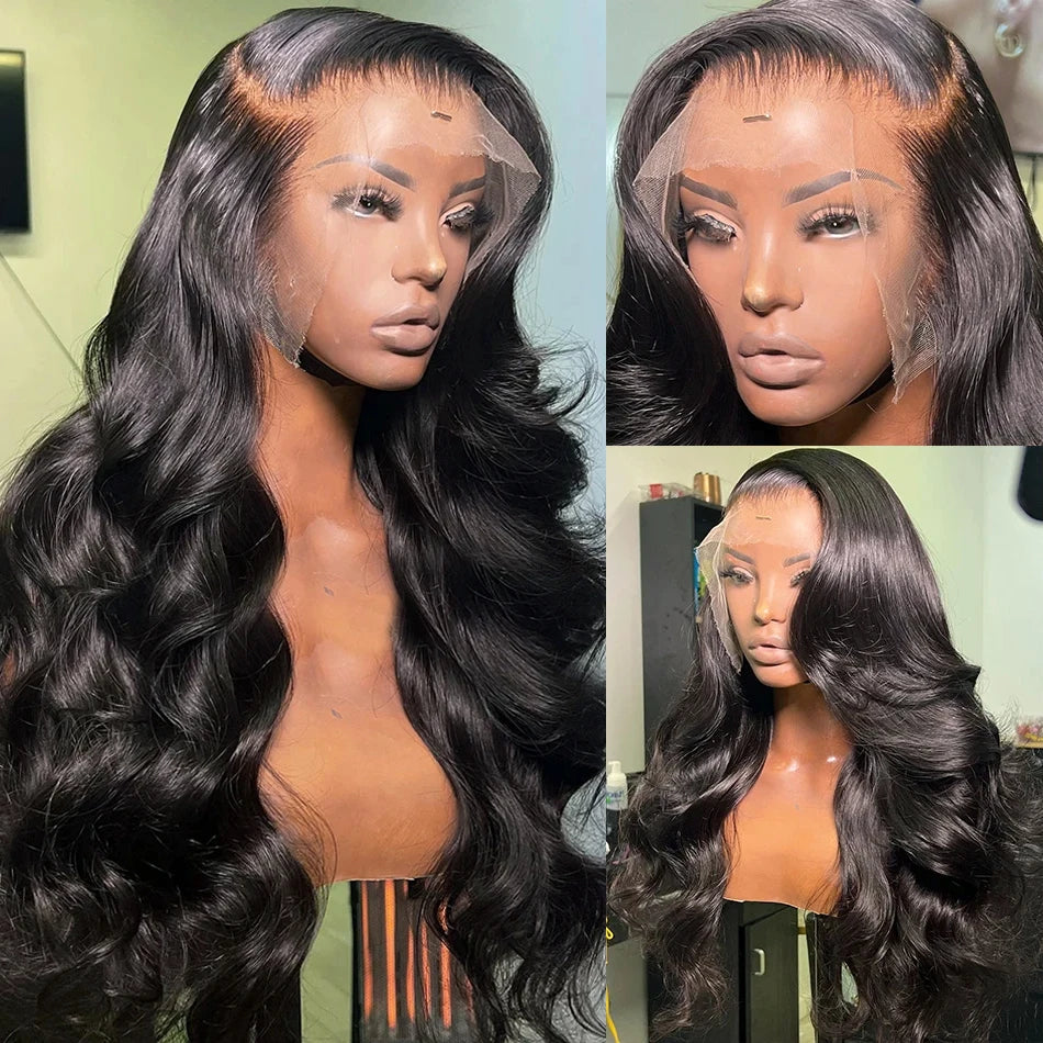 QualiCurls 180% Density 13x6 Lace Front Wig Brazilian Body Wave Human Hair Lace Wigs