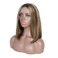 Short Bob Wig Silky Straight 13x1x4 Swiss Lace Front T Part Virgin Human Hair Wigs Pre Plucked for Women 150% Density