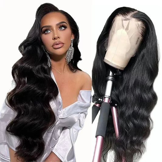 13x4 Lace Frontal Wig Loose Wave Brazilian Human Hair Pre-Plucked Natural Hairline Front Lace Wigs