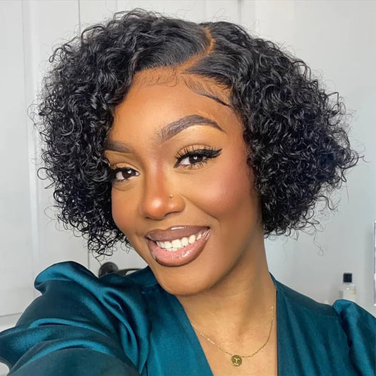 Pixie Cut Wig For Black Women Human Hair Wigs Bob 13x4 Lace Wigs