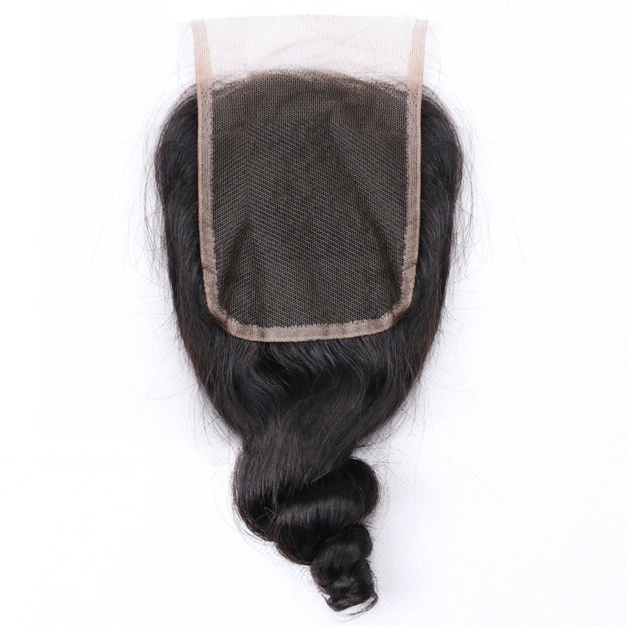 100% Unprocessed Human Hair Funmi Twist Curly Lace Closure 4x4 Free Part Fumi Curly Hair Frontal