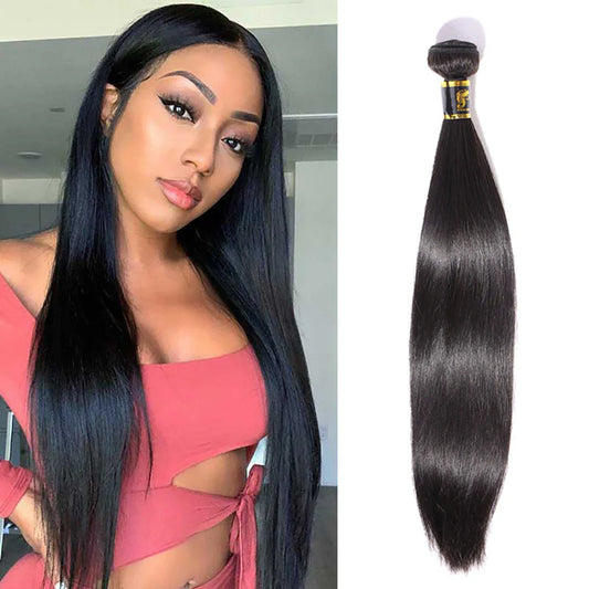 Brazilian Hair 1 Bundle Straight Human Hair Bundle Natural Black 10-34 inch Hair Weave Sew In Hair Extensions Regular price