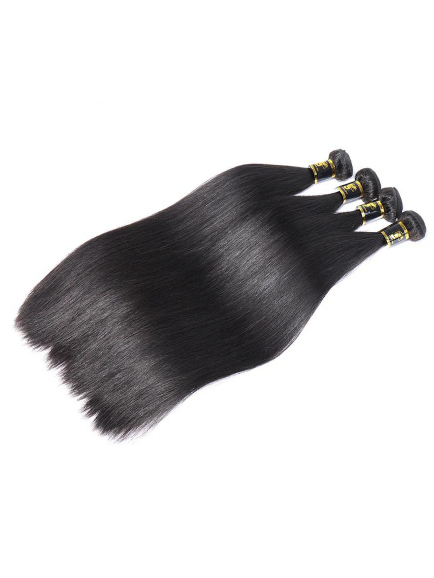 Straight Hair 3 Bundles With Closure Virgin Human Hair 4*4 Swiss Lace Brazilian Hair