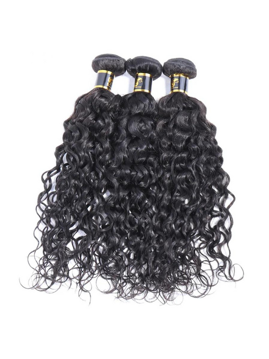 Water Curly Bundles With Closure 100% Human Hair 3 Bundles Hair