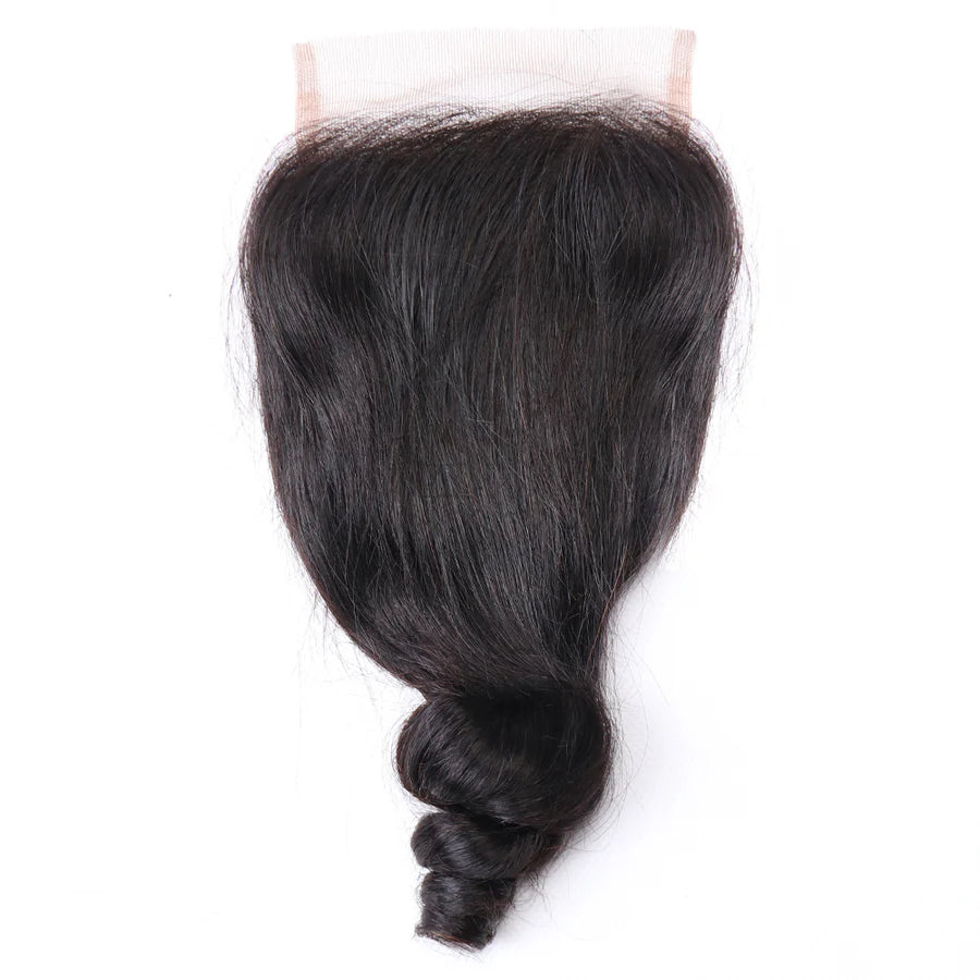 100% Unprocessed Human Hair Funmi Twist Curly Lace Closure 4x4 Free Part Fumi Curly Hair Frontal