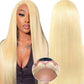 613 Blonde Color Silky Straight Human Hair Wig 13x4 Lace Front Wig