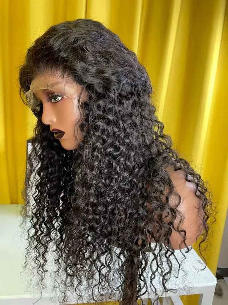 100% Unprocessed Virgin Hair Italian Curly Full Lace Wig Pre Plucked Wet and Wavy Human Hair Wig Glueless Italian Wave Lace Wigs