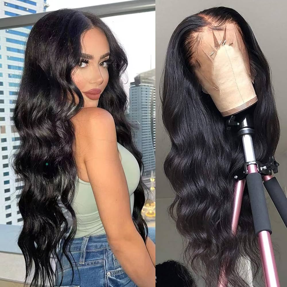 13×4 Body Wave Lace Front Wigs 200% Density Human Hair Wigs Pre Plucked with Baby Hair Natural Hairline