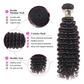 Deep Wave Human Hair Bundles With Closure Brazilian Hair Weave With Closure