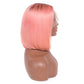 Lace Front Wigs Human hair T1B/Rose Pink Colored Short Bob Wig 13x4x1 T-Part Pre Plucked Middle Part 150% Density Wig for Women Regular price