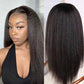 13x4 Kinky Straight Lace Front Wig for Black Women Yaki Straight Hair Wigs Easy to Wear for Daily Use with Baby Hair Heat Resistant