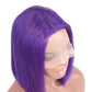 Short Bob Wig Silky Straight 13x1x4 Swiss Lace Front T Part Virgin Human Hair Wigs Pre Plucked for Women 150% Density