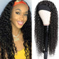 Brazilian Hair Deep Wave Headband Wig None Lace Glueless Human Hair Wigs