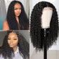 180% Preplucked 4x4 Kinky Curly Lace Front Human Hair Wigs With Baby Hair Lace Closure Wig