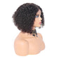 Kinky Curly Bob Wig 4x4 Front Lace 100% Human Hair Brazilian Virgin Hair