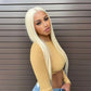 613 Blonde Color Silky Straight Human Hair Wig 13x4 Lace Front Wig