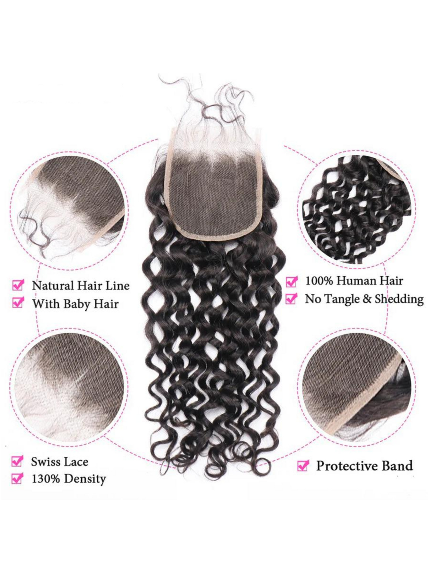 Italian Curly Human Hair Bundles with Closure Brazilian Virgin Hair