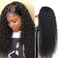 180% Preplucked 4x4 Kinky Curly Lace Front Human Hair Wigs With Baby Hair Lace Closure Wig