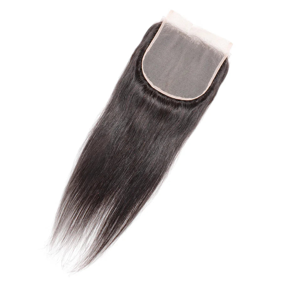 Brazilian Straight 6x6 Free Part Lace Closure 100% Unprocessed Human Hair Soft and Silky Lace Closure Natural Black with Baby Hair