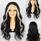 Blonde & Natural Black Skunk Stripe Color Wig 13*4 Lace Front Wig