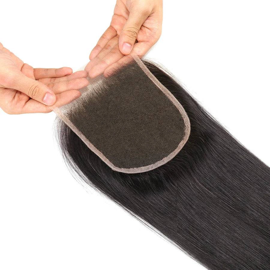 5x5 HD Transparent Lace Closure Straight Human Hair HD Lace