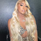 613 Lace Front Wig Human Hair Body Wave Wigs for Women 13x4 Virgin Blonde Lace Frontal Human Hair Wig Pre Plucked with Baby Hair