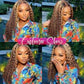 Gorgeous Highlight Color Deep Wave Human Hair 13x4 Lace Front Wig