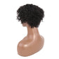 100% Human Hair Pixie Curly Side Part 13x4x1 T-Part Lace Wig 150% Density Natural Black Color Jerry Curly Pre Plucked with Baby Hair Glueless