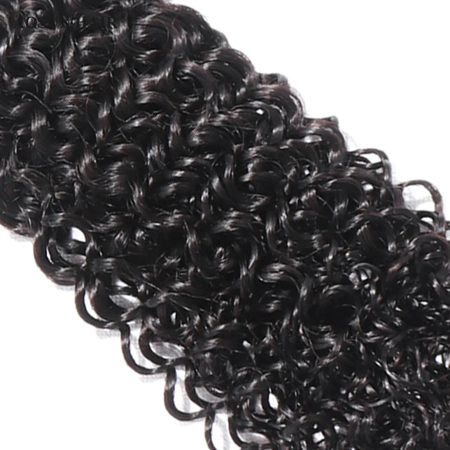 Italian Curly Human Hair Bundles with Closure Brazilian Virgin Hair