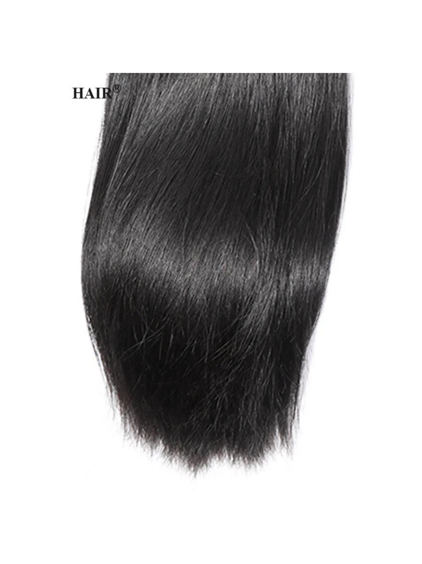 Straight Hair 3 Bundles With Closure Virgin Human Hair 4*4 Swiss Lace Brazilian Hair